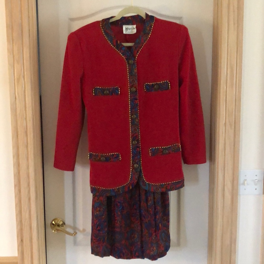 Red top with skirt